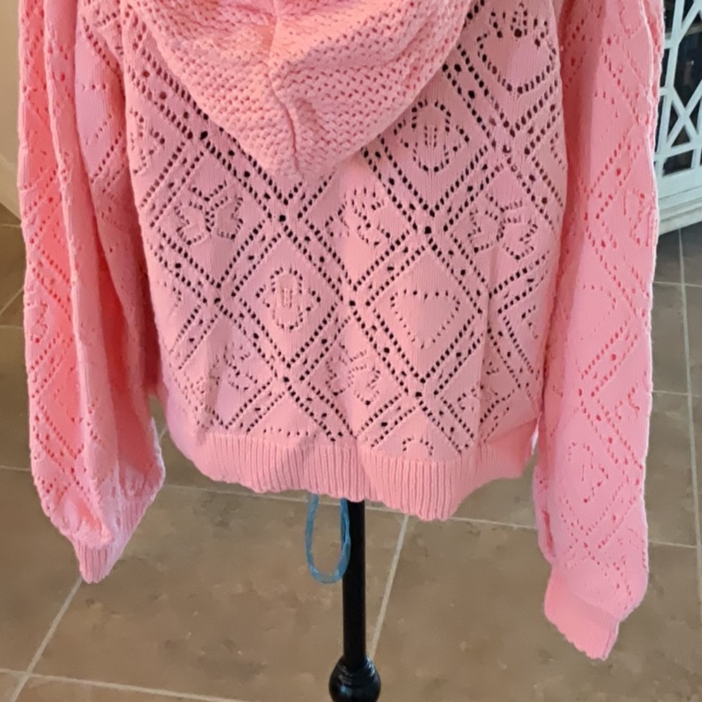 LOveShackFancy hooded sweater, peach color, size XL - Picture 6 of 9